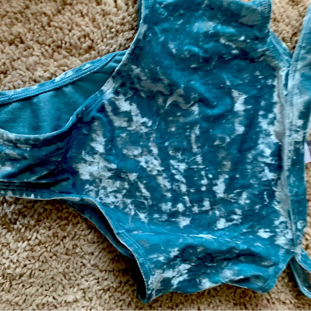 NWT Aerie Blue Velvet High Waist Cheeky